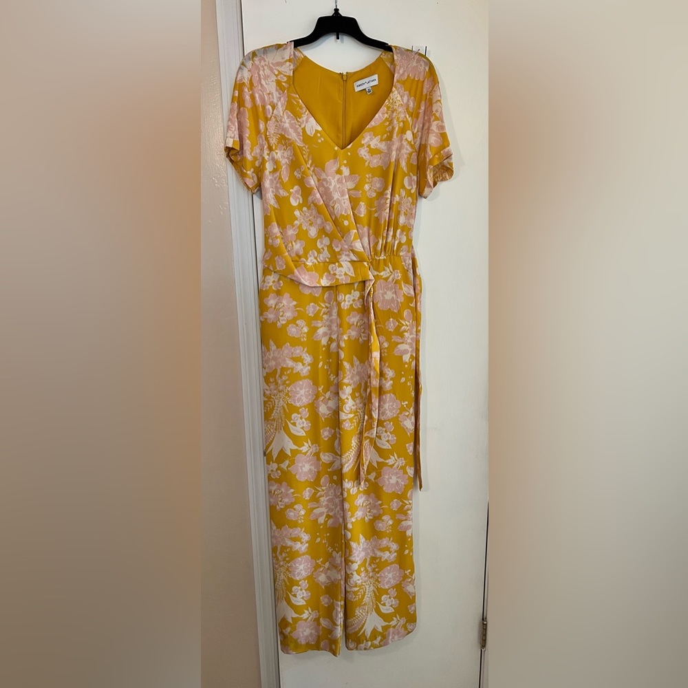 Jumpsuit Pant Romper, Medium with Pockets, Floral Print Spring